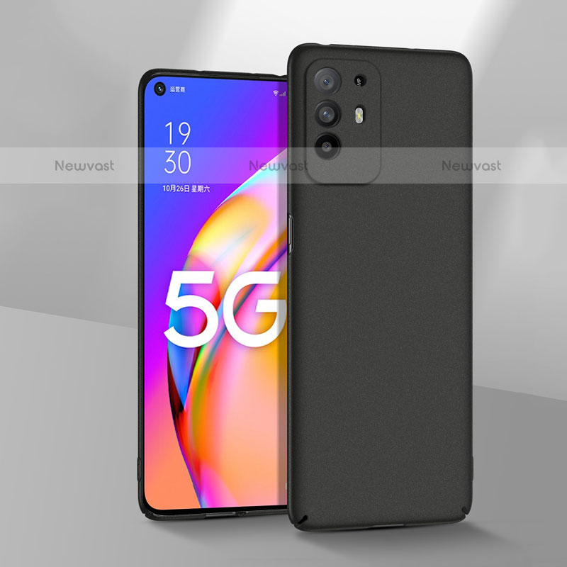 Hard Rigid Plastic Matte Finish Case Back Cover YK3 for Oppo A94 5G Black