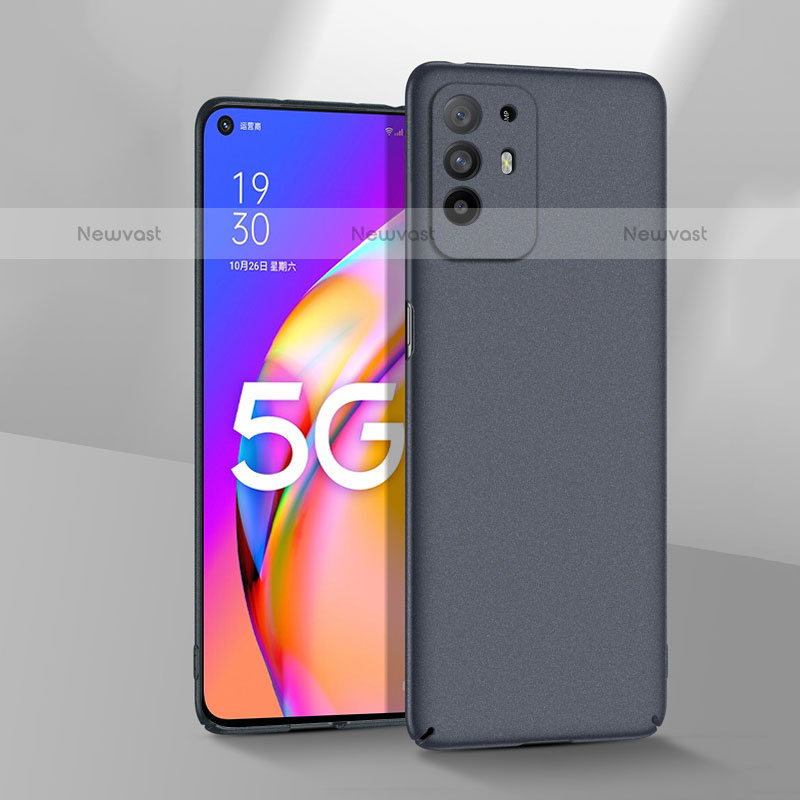 Hard Rigid Plastic Matte Finish Case Back Cover YK3 for Oppo A95 5G Gray