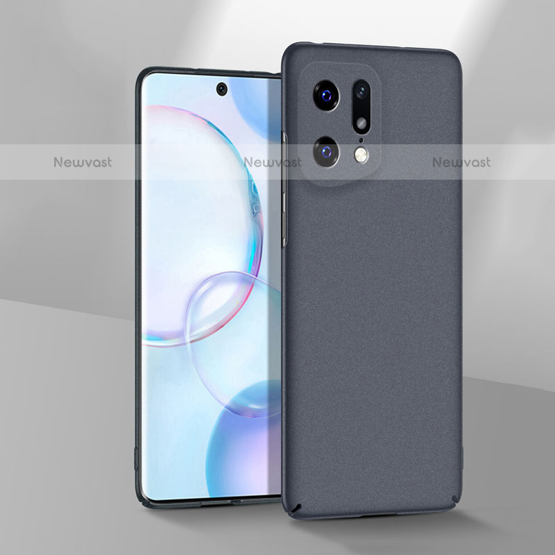 Hard Rigid Plastic Matte Finish Case Back Cover YK3 for Oppo Find X5 Pro 5G Gray