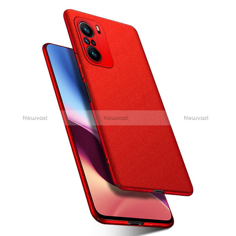 Hard Rigid Plastic Matte Finish Case Back Cover YK3 for Xiaomi Redmi K40 5G Red