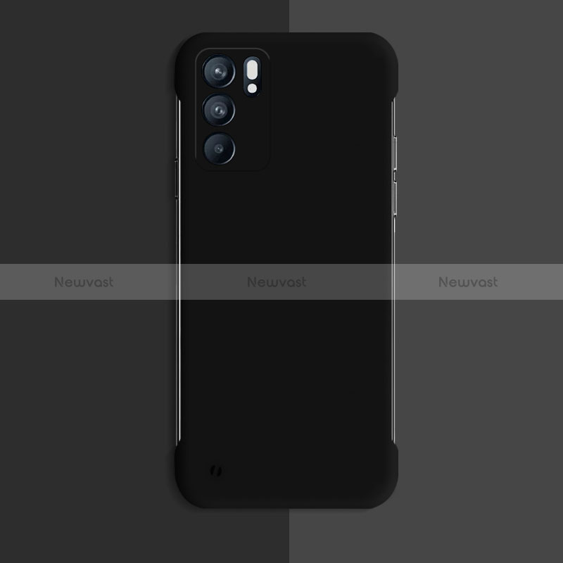 Hard Rigid Plastic Matte Finish Case Back Cover YK4 for Oppo Reno6 5G Black