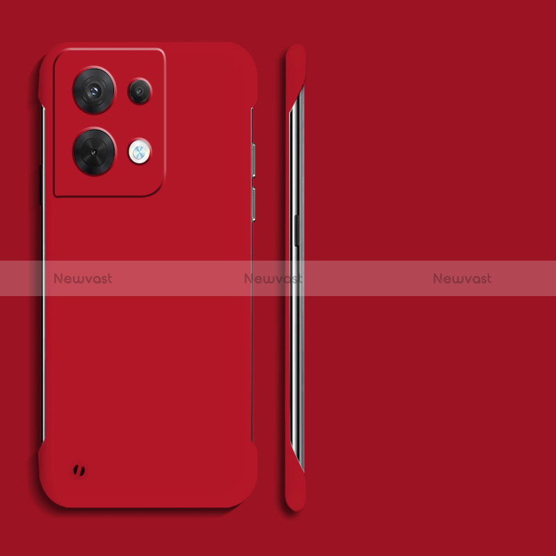 Hard Rigid Plastic Matte Finish Case Back Cover YK4 for Oppo Reno8 5G Red