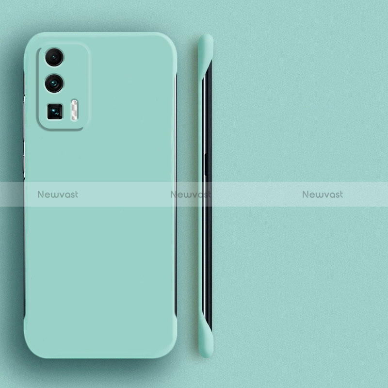 Hard Rigid Plastic Matte Finish Case Back Cover YK4 for Xiaomi Poco F5 Pro 5G Cyan