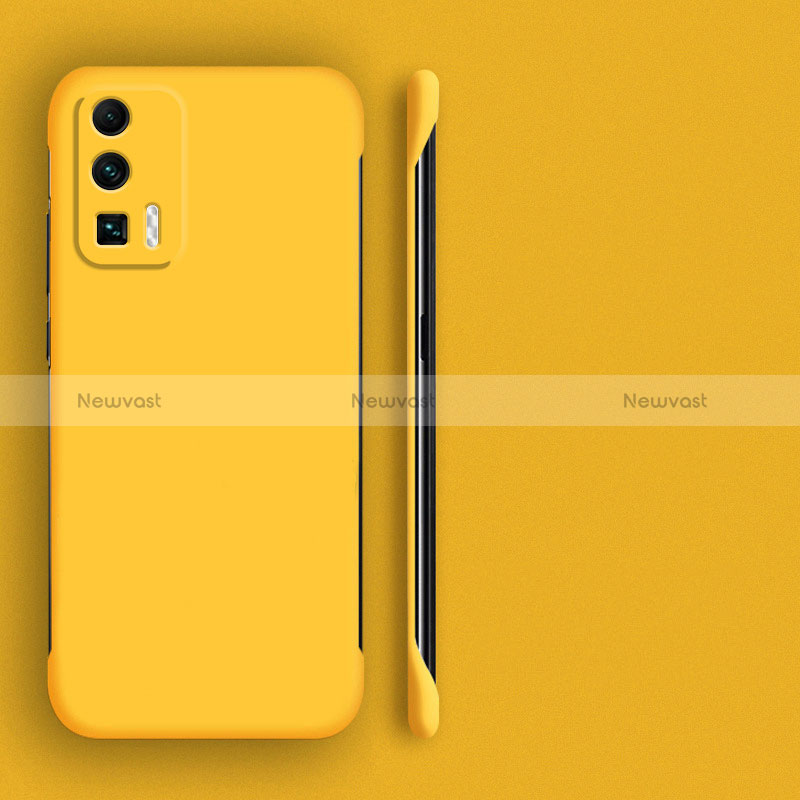 Hard Rigid Plastic Matte Finish Case Back Cover YK4 for Xiaomi Poco F5 Pro 5G Yellow