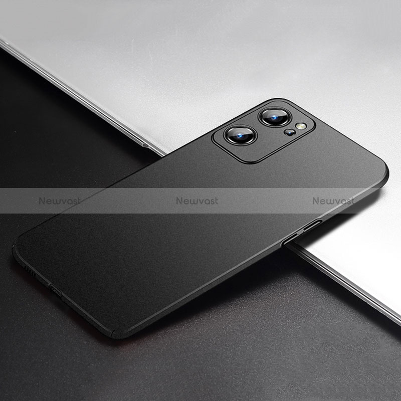 Hard Rigid Plastic Matte Finish Case Back Cover YK5 for Oppo Reno7 SE 5G Black