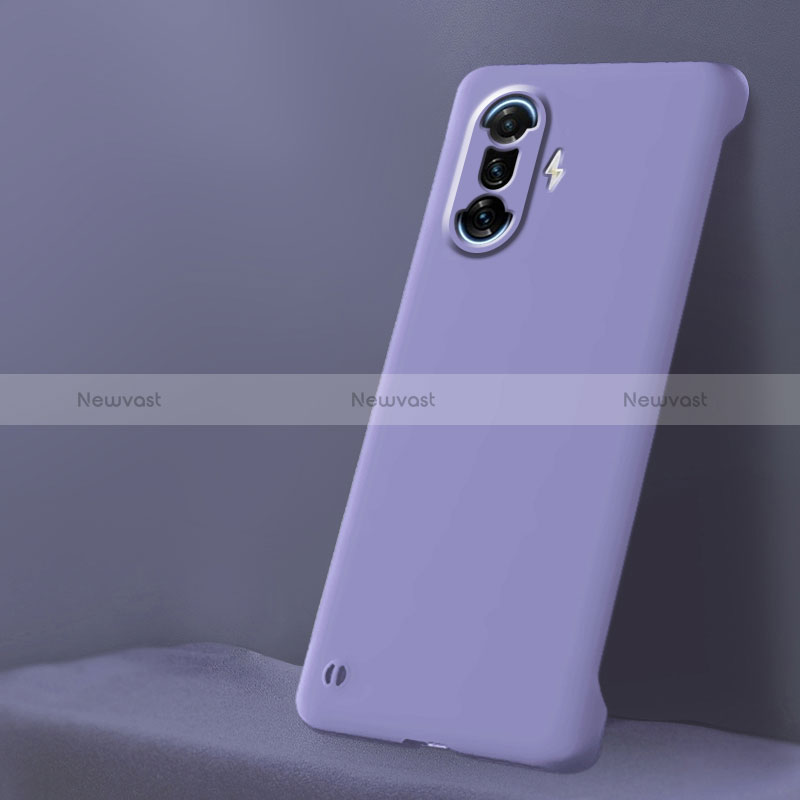 Hard Rigid Plastic Matte Finish Case Back Cover YK5 for Xiaomi Poco F3 GT 5G Purple