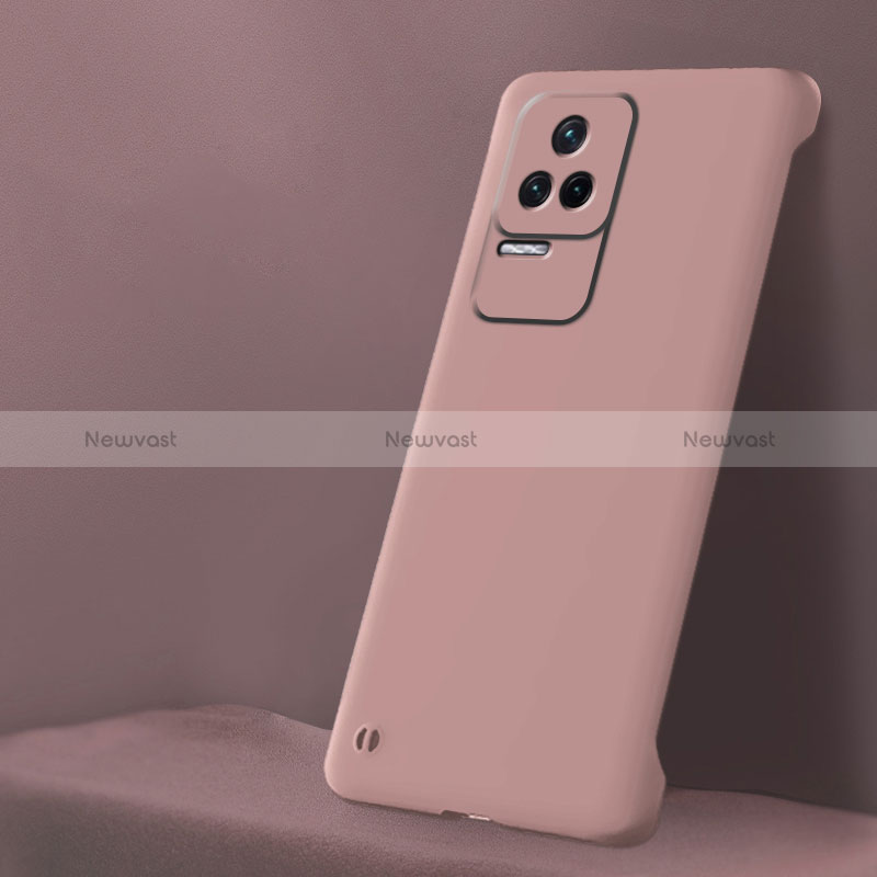 Hard Rigid Plastic Matte Finish Case Back Cover YK5 for Xiaomi Poco F4 5G Pink