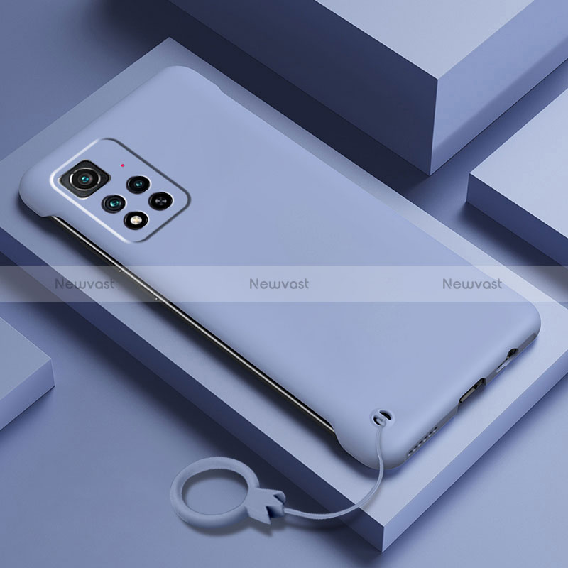 Hard Rigid Plastic Matte Finish Case Back Cover YK5 for Xiaomi Poco X4 NFC Lavender Gray