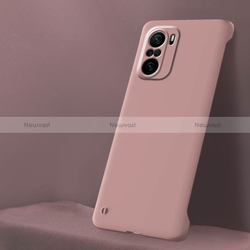 Hard Rigid Plastic Matte Finish Case Back Cover YK5 for Xiaomi Redmi K40 Pro 5G Rose Gold