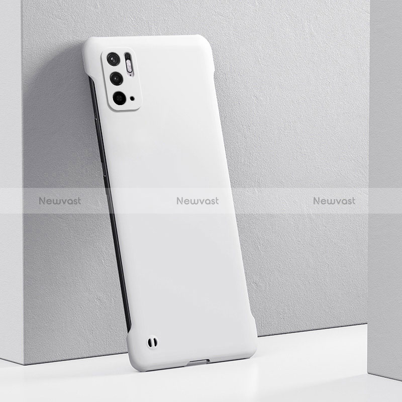 Hard Rigid Plastic Matte Finish Case Back Cover YK5 for Xiaomi Redmi Note 10 5G White