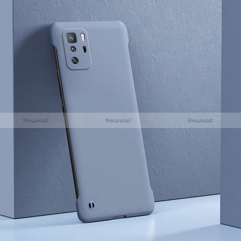 Hard Rigid Plastic Matte Finish Case Back Cover YK5 for Xiaomi Redmi Note 10 Pro 5G Lavender Gray