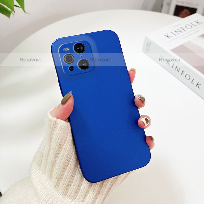 Hard Rigid Plastic Matte Finish Case Back Cover YK6 for Oppo Find X3 Pro 5G Blue