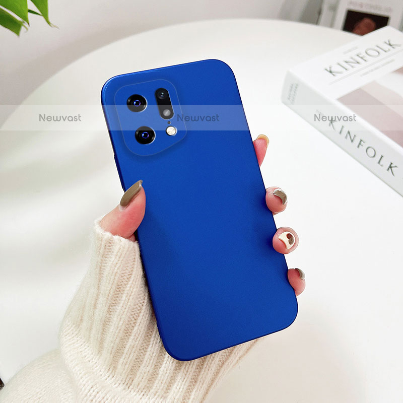 Hard Rigid Plastic Matte Finish Case Back Cover YK6 for Oppo Find X5 Pro 5G Blue