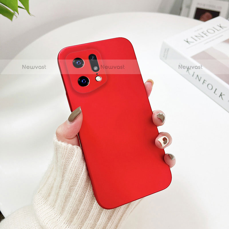 Hard Rigid Plastic Matte Finish Case Back Cover YK6 for Oppo Find X5 Pro 5G Red