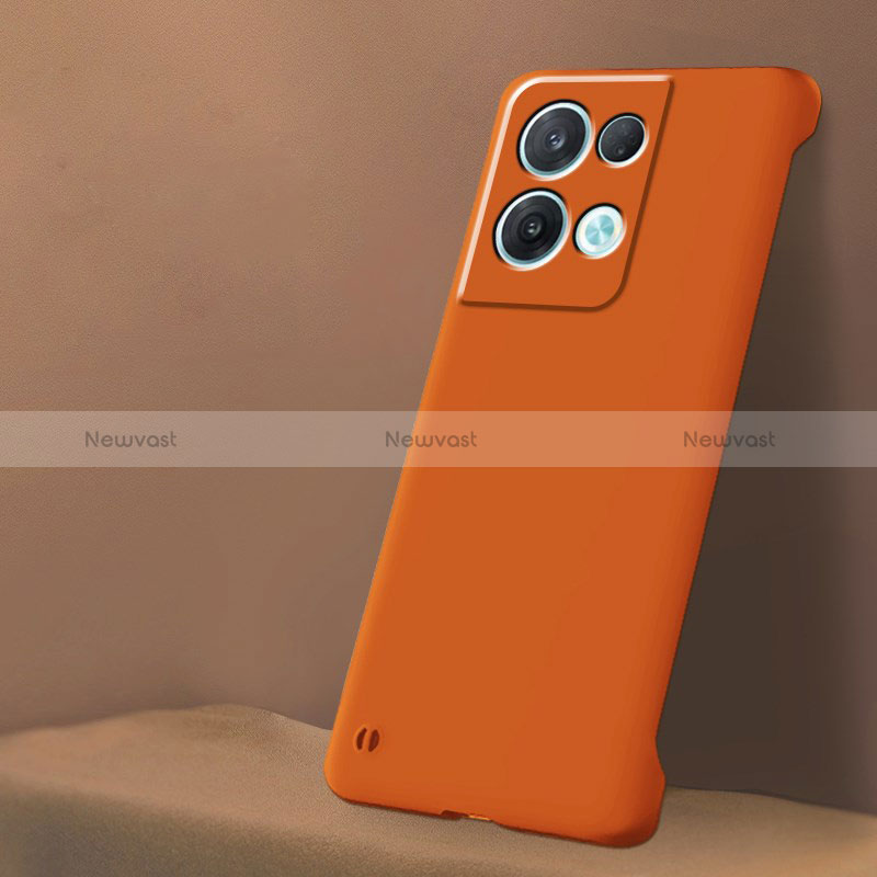 Hard Rigid Plastic Matte Finish Case Back Cover YK6 for Oppo Reno8 Pro 5G Orange