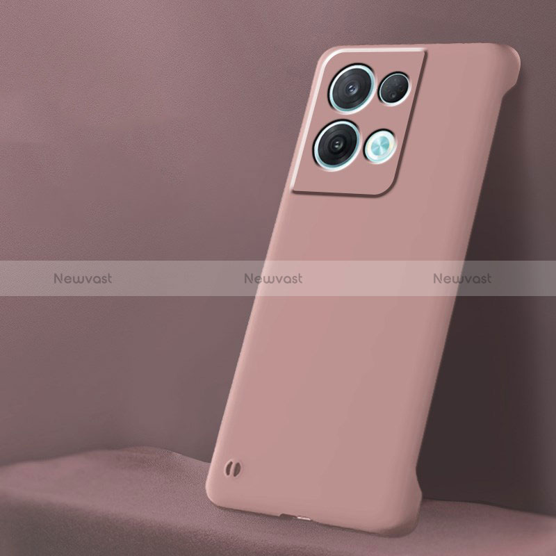 Hard Rigid Plastic Matte Finish Case Back Cover YK6 for Oppo Reno8 Pro 5G Pink