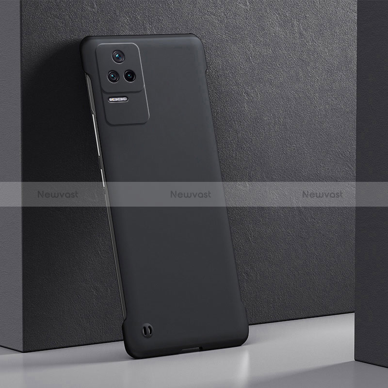 Hard Rigid Plastic Matte Finish Case Back Cover YK6 for Xiaomi Poco F4 5G Black