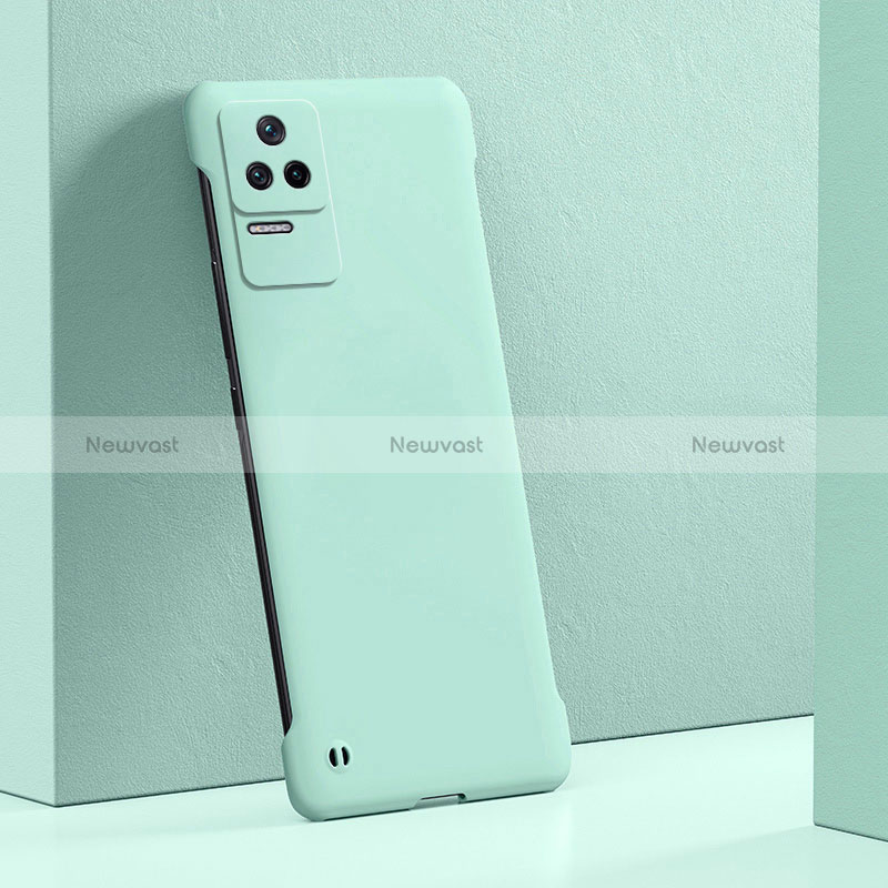 Hard Rigid Plastic Matte Finish Case Back Cover YK6 for Xiaomi Poco F4 5G Cyan