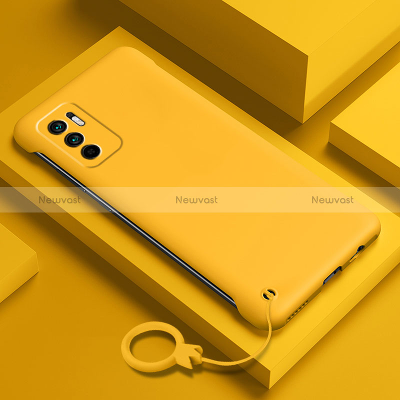 Hard Rigid Plastic Matte Finish Case Back Cover YK6 for Xiaomi Redmi Note 10T 5G Yellow