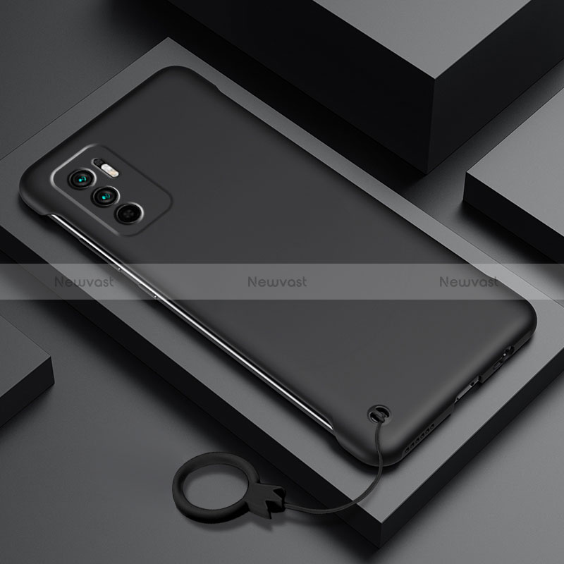 Hard Rigid Plastic Matte Finish Case Back Cover YK6 for Xiaomi Redmi Note 11 SE 5G Black