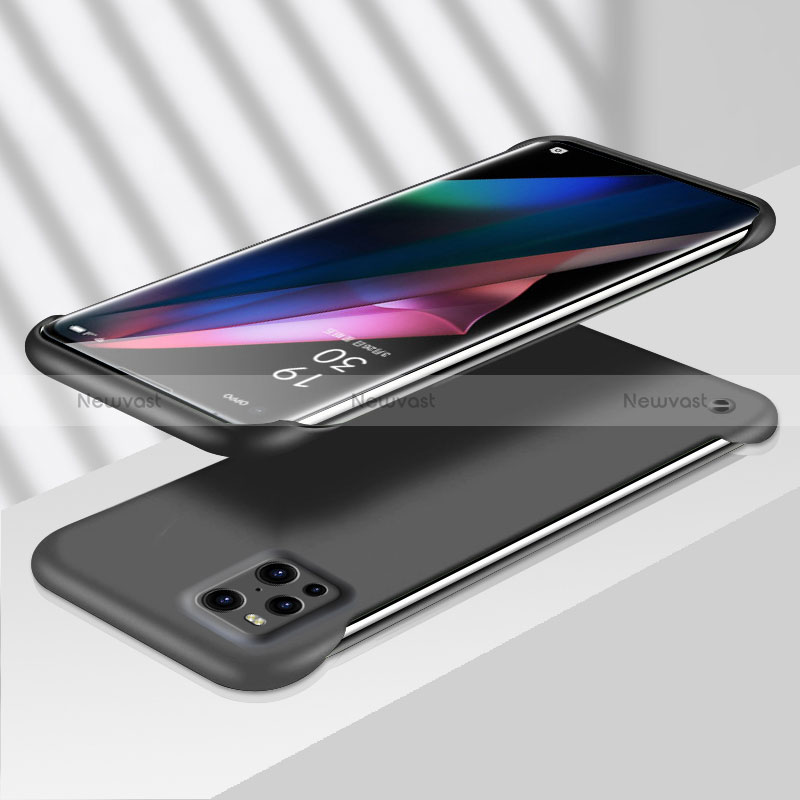 Hard Rigid Plastic Matte Finish Case Back Cover YK7 for Oppo Find X3 5G Black