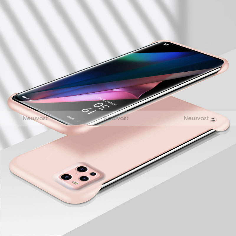 Hard Rigid Plastic Matte Finish Case Back Cover YK7 for Oppo Find X3 5G Pink