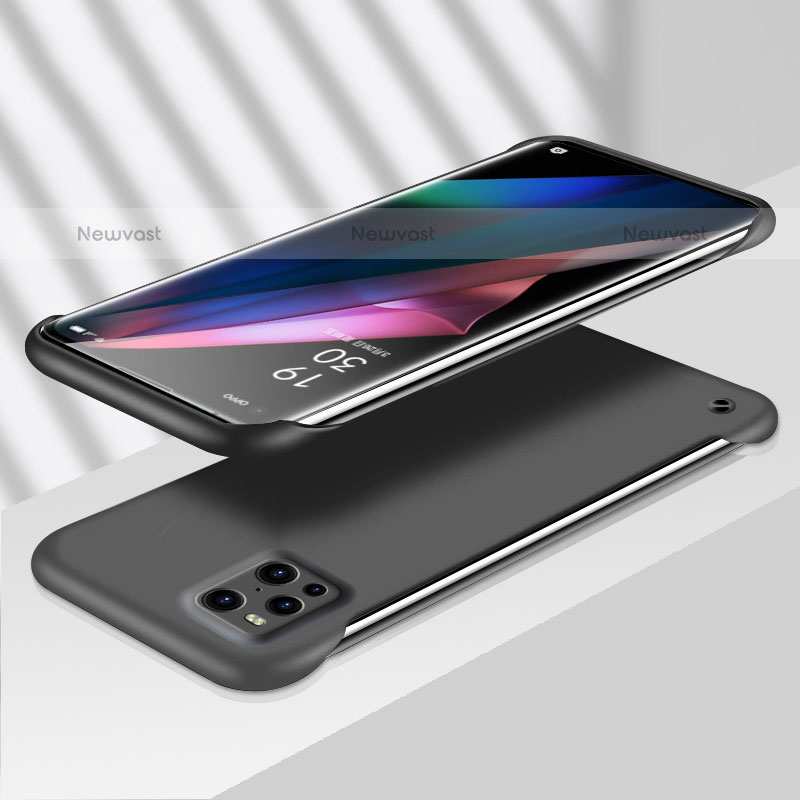 Hard Rigid Plastic Matte Finish Case Back Cover YK7 for Oppo Find X3 Pro 5G Black