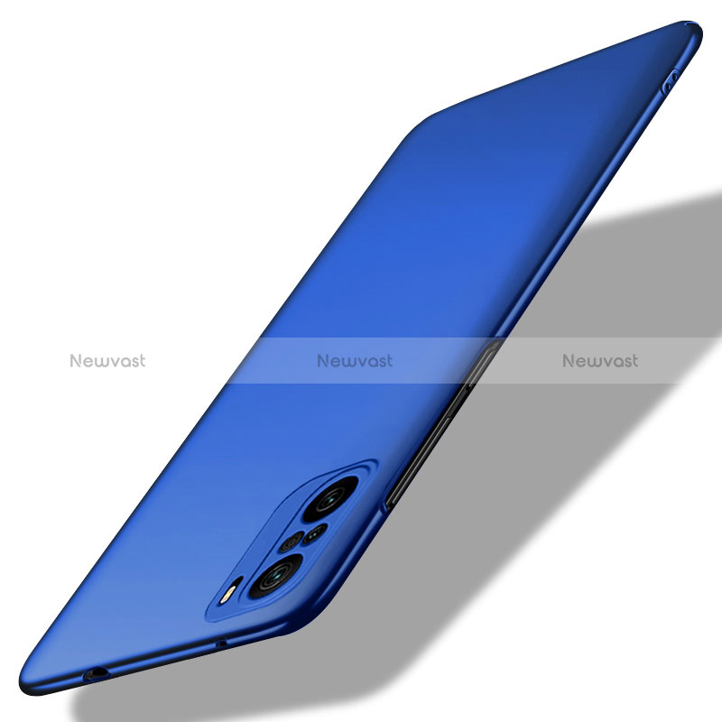 Hard Rigid Plastic Matte Finish Case Back Cover YK7 for Xiaomi Poco F3 5G Blue