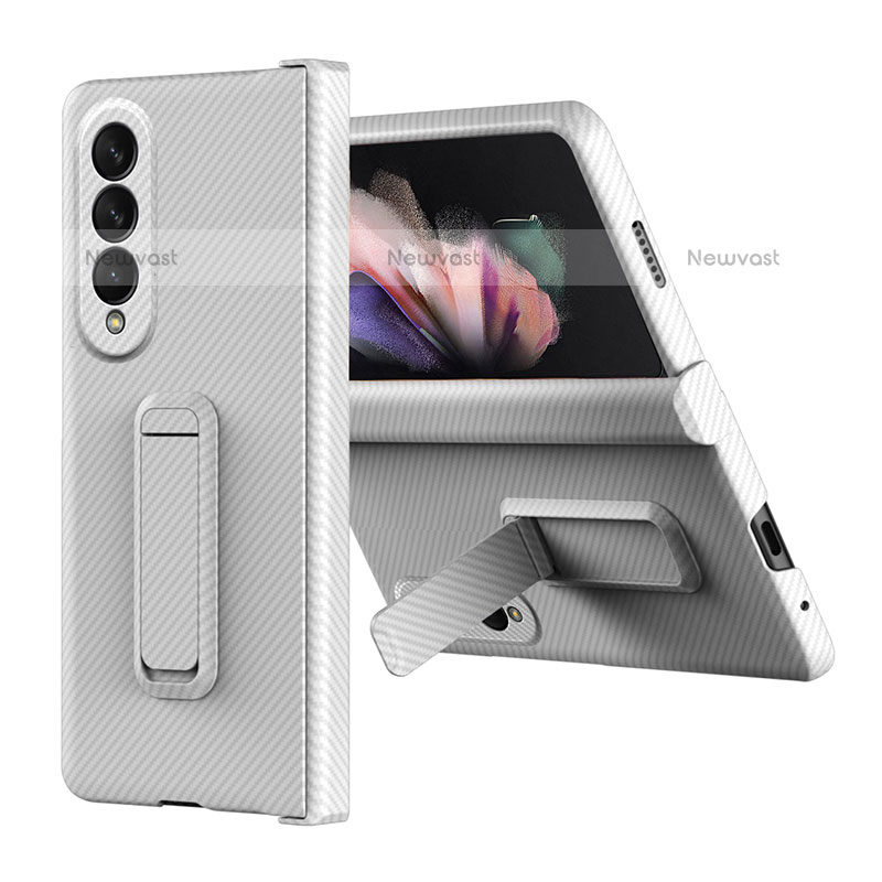 Hard Rigid Plastic Matte Finish Case Back Cover ZL1 for Samsung Galaxy Z Fold3 5G Silver