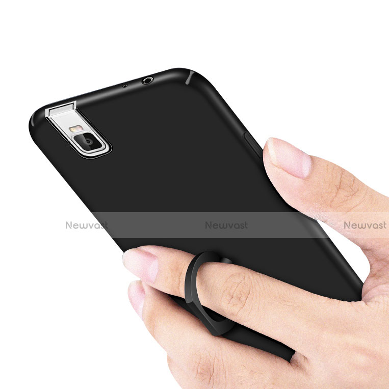 Hard Rigid Plastic Matte Finish Case Cover with Finger Ring Stand A01 for Huawei Honor 7i shot X