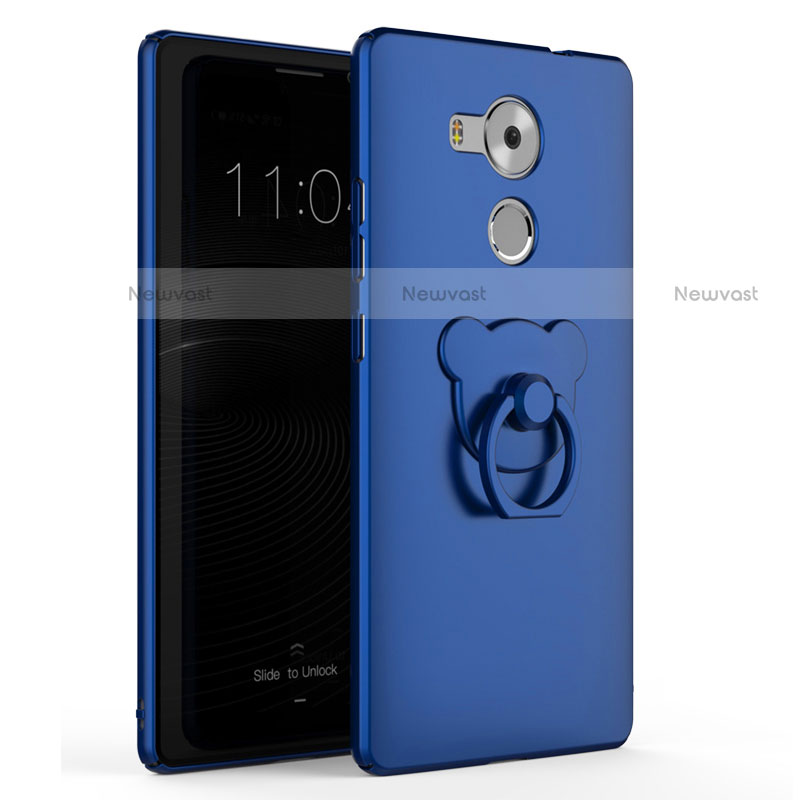 Hard Rigid Plastic Matte Finish Case Cover with Finger Ring Stand A01 for Huawei Mate 8