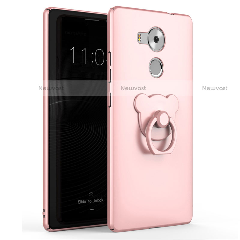 Hard Rigid Plastic Matte Finish Case Cover with Finger Ring Stand A01 for Huawei Mate 8