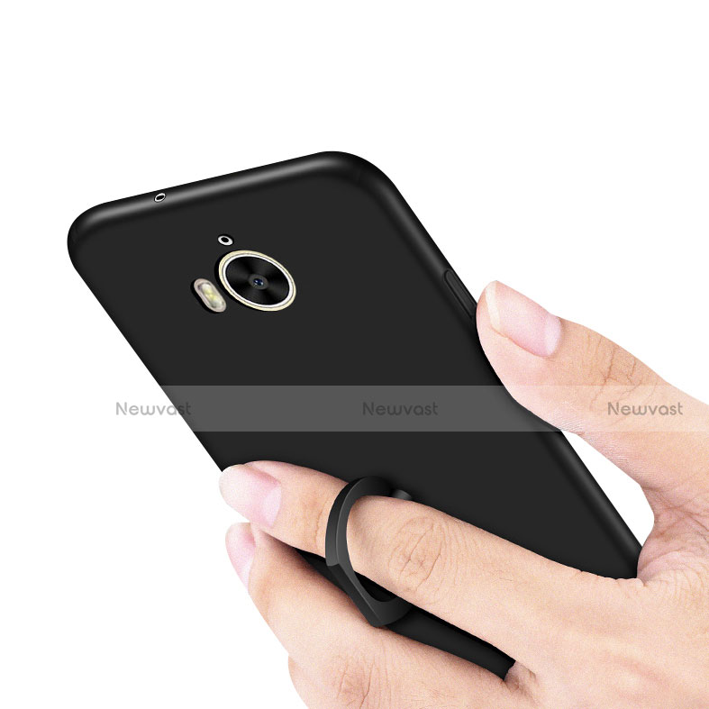 Hard Rigid Plastic Matte Finish Case Cover with Finger Ring Stand A01 for Huawei Y5 (2017)