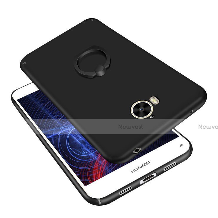 Hard Rigid Plastic Matte Finish Case Cover with Finger Ring Stand A01 for Huawei Y5 III Y5 3