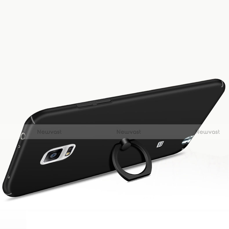 Hard Rigid Plastic Matte Finish Case Cover with Finger Ring Stand A01 for Samsung Galaxy Note 4 Duos N9100 Dual SIM