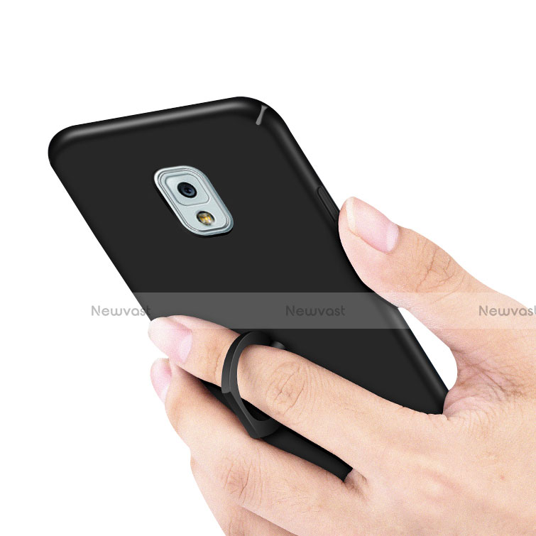 Hard Rigid Plastic Matte Finish Case Cover with Finger Ring Stand A01 for Samsung Galaxy Note 4 SM-N910F