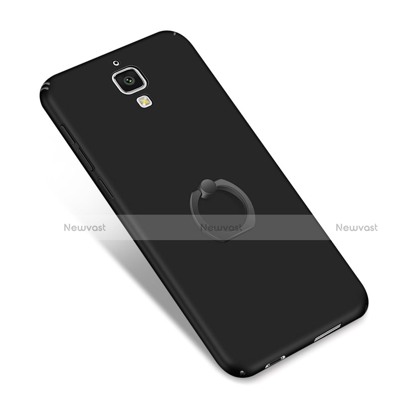 Hard Rigid Plastic Matte Finish Case Cover with Finger Ring Stand A01 for Xiaomi Mi 4