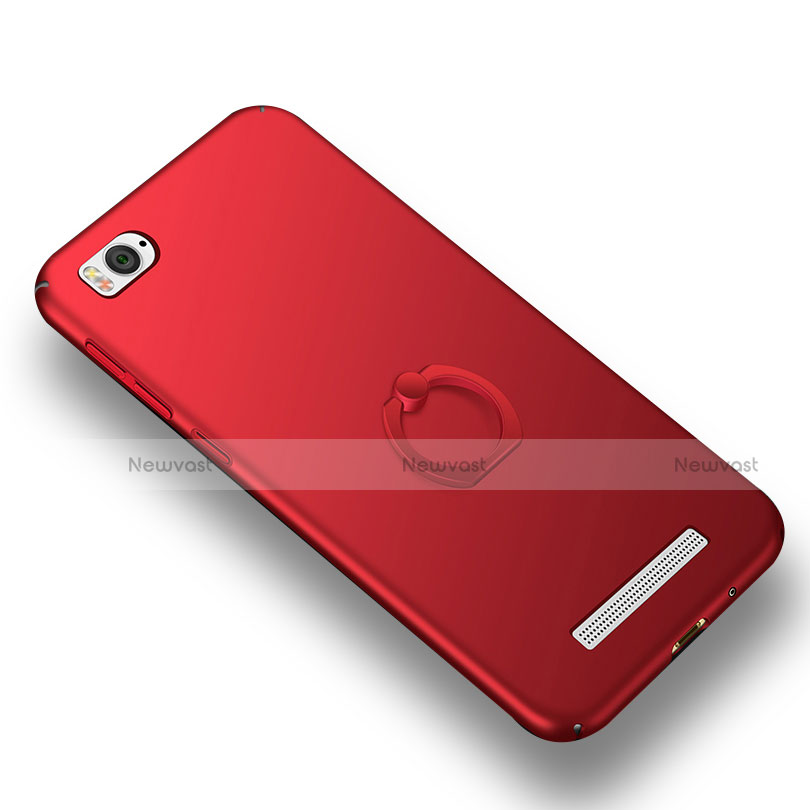 Hard Rigid Plastic Matte Finish Case Cover with Finger Ring Stand A01 for Xiaomi Mi 4C