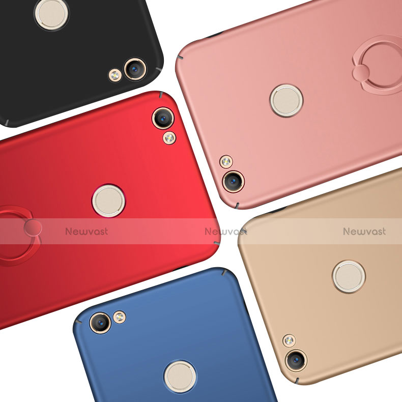 Hard Rigid Plastic Matte Finish Case Cover with Finger Ring Stand A01 for Xiaomi Redmi Y1