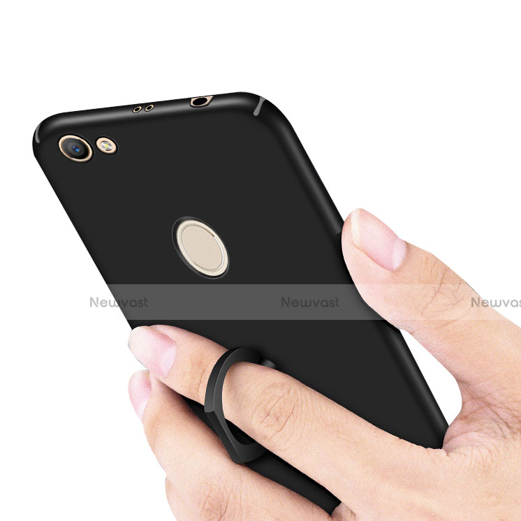 Hard Rigid Plastic Matte Finish Case Cover with Finger Ring Stand A01 for Xiaomi Redmi Y1