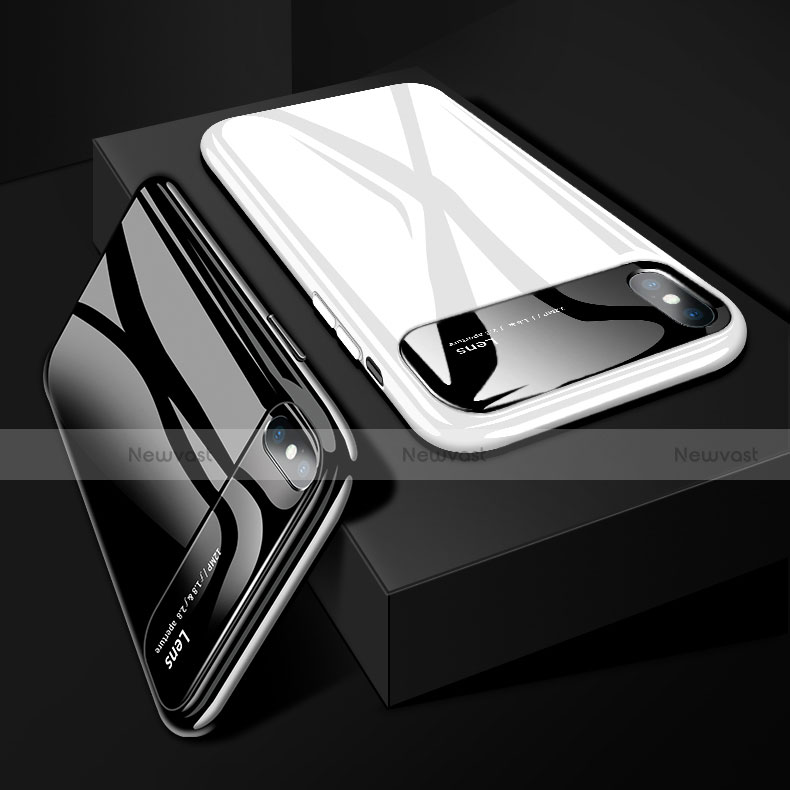 Hard Rigid Plastic Matte Finish Case Cover with Magnetic Finger Ring Stand A01 for Apple iPhone X