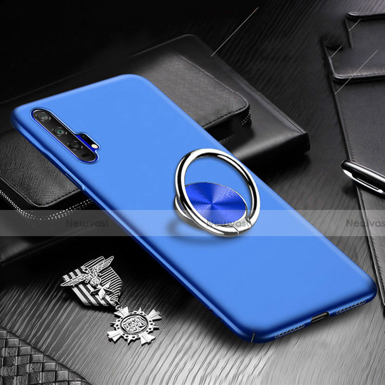 Hard Rigid Plastic Matte Finish Case Cover with Magnetic Finger Ring Stand A01 for Huawei Honor 20 Pro