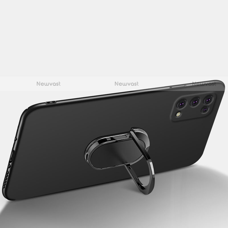 Hard Rigid Plastic Matte Finish Case Cover with Magnetic Finger Ring Stand A01 for Realme Narzo 30 Pro 5G