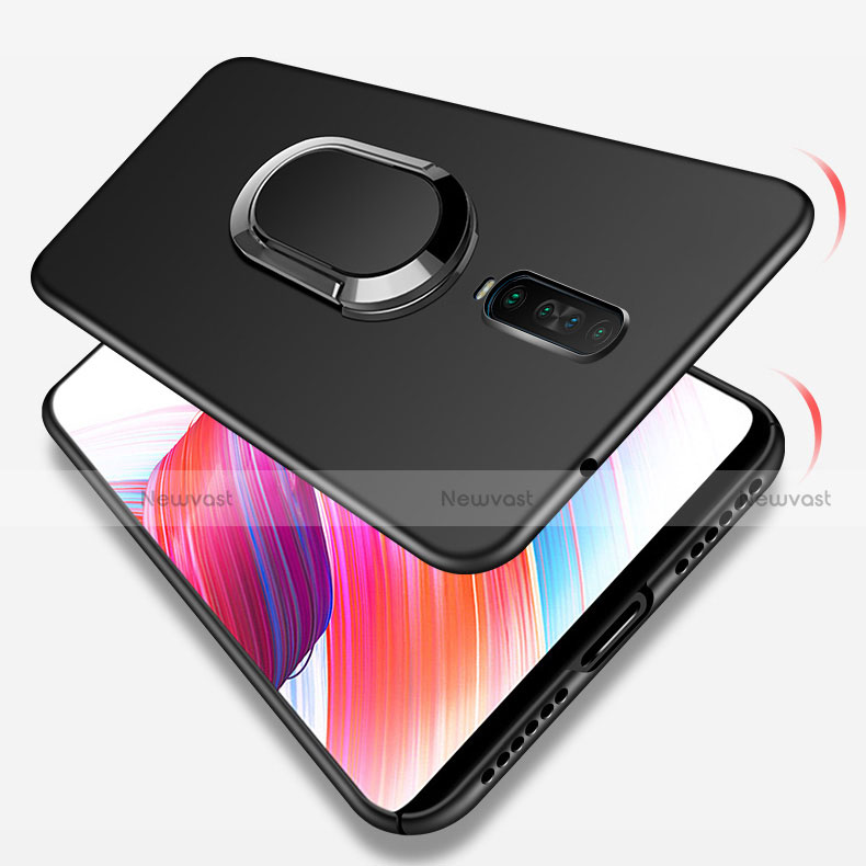 Hard Rigid Plastic Matte Finish Case Cover with Magnetic Finger Ring Stand A01 for Xiaomi Redmi K30 5G