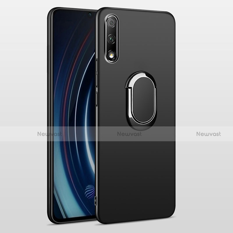 Hard Rigid Plastic Matte Finish Case Cover with Magnetic Finger Ring Stand A04 for Huawei P Smart Z (2019)