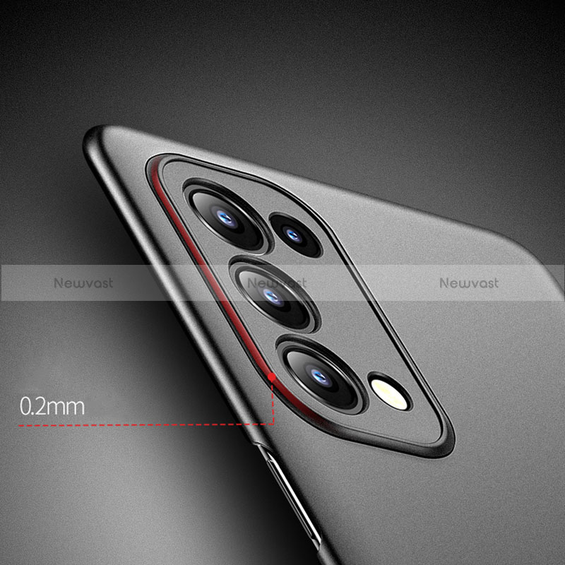 Hard Rigid Plastic Matte Finish Case Cover with Magnetic Finger Ring Stand for Oppo Reno6 Pro+ Plus 5G