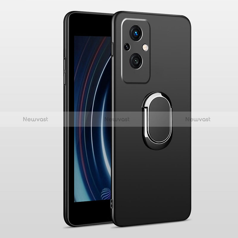 Hard Rigid Plastic Matte Finish Case Cover with Magnetic Finger Ring Stand for Oppo Reno7 Z 5G