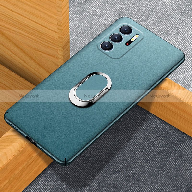 Hard Rigid Plastic Matte Finish Case Cover with Magnetic Finger Ring Stand for Xiaomi POCO M3 Pro 5G
