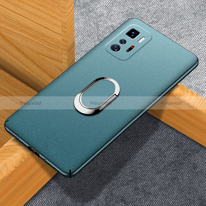Hard Rigid Plastic Matte Finish Case Cover with Magnetic Finger Ring Stand for Xiaomi Poco X3 GT 5G