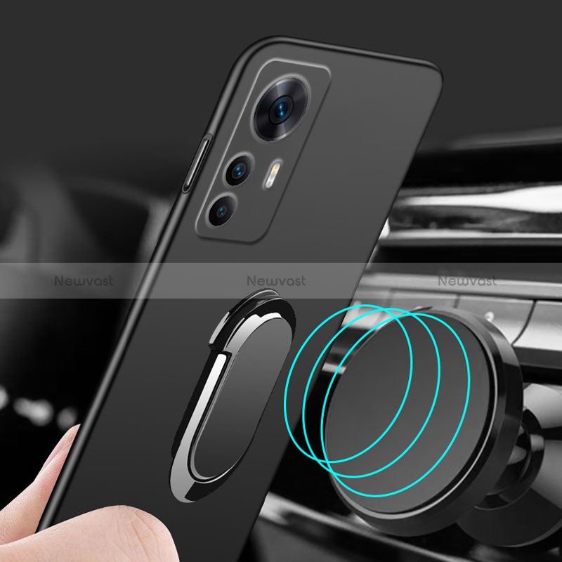 Hard Rigid Plastic Matte Finish Case Cover with Magnetic Finger Ring Stand for Xiaomi Redmi K50 Ultra 5G